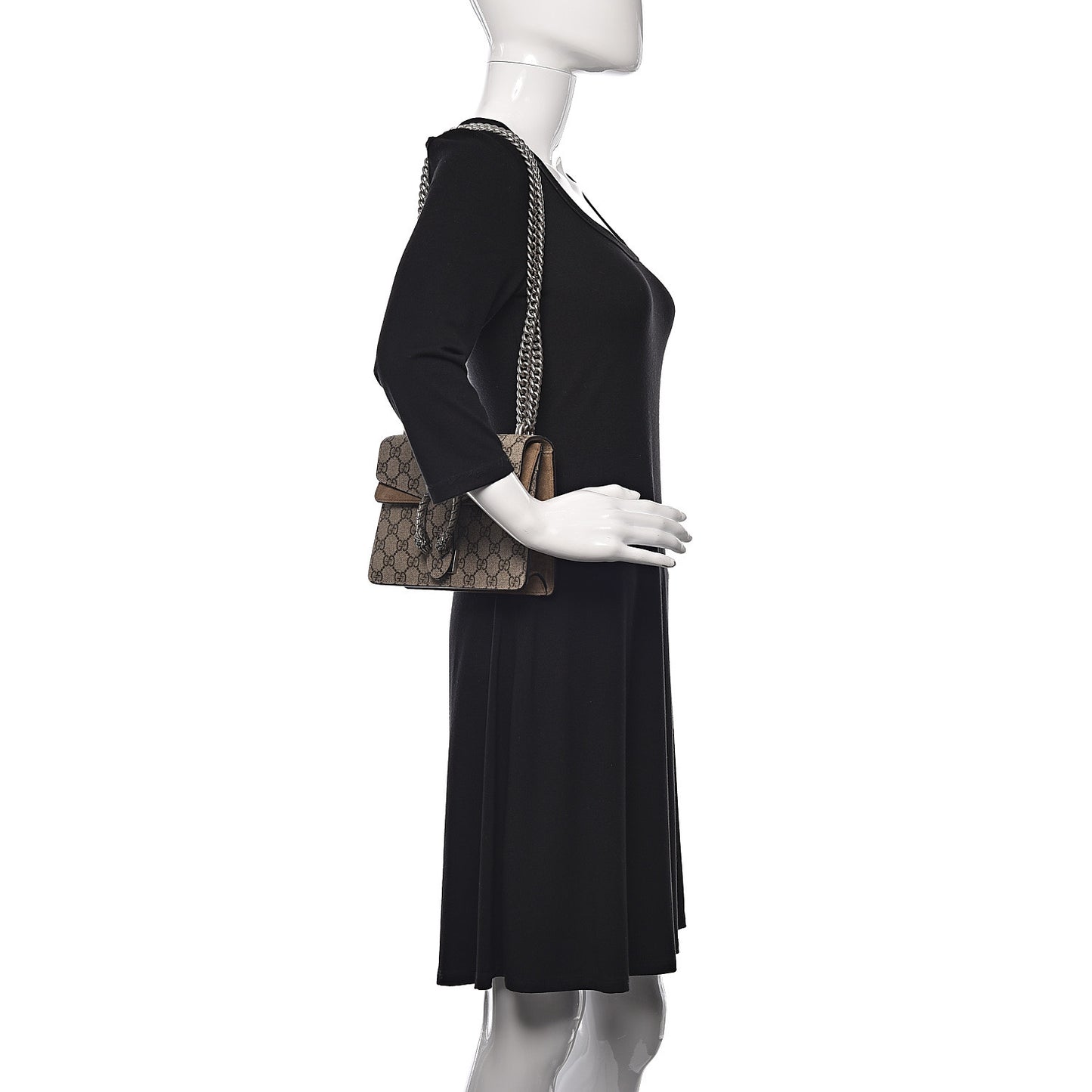 GG Supreme Monogram Mini Dionysus Shoulder Bag Taupe