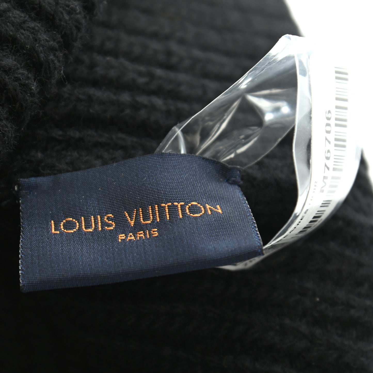 Wool LV initials Monogram Beanie Hat Black