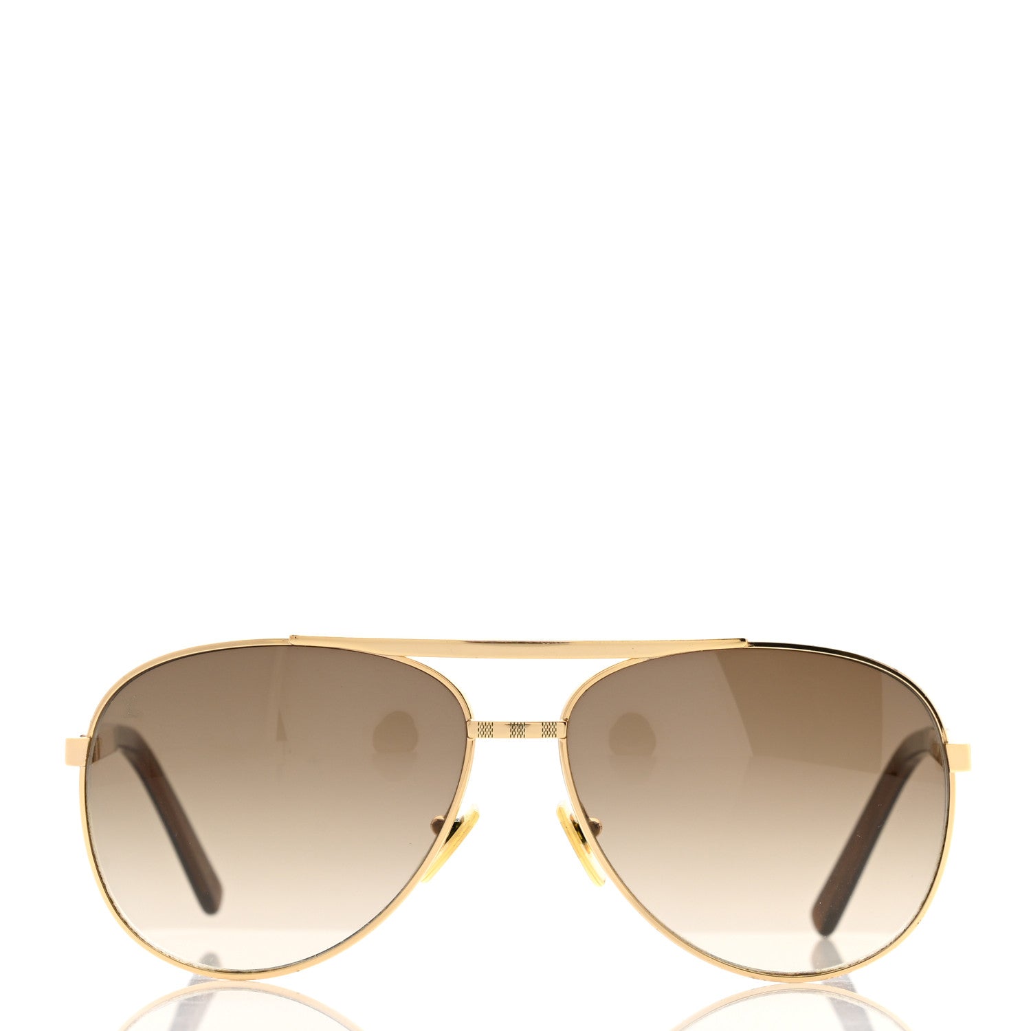 Louis Vuitton Metal Attitude Pilote Sunglasses Z0339U Gold 2 of 7