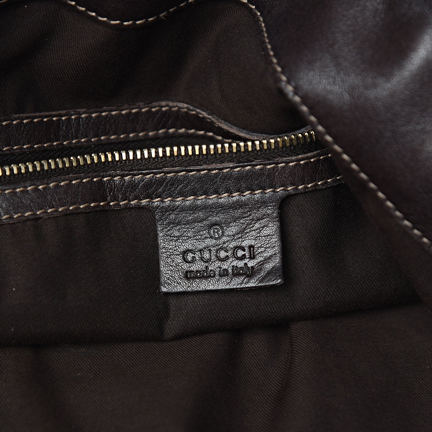 Gucci Monogram Medium Peggy Bamboo Top Handle Bag Dark Brown 5 of 9