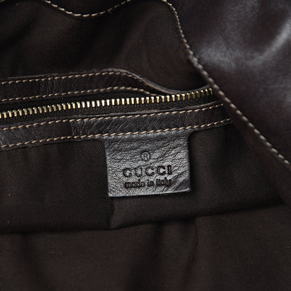 Gucci Monogram Medium Peggy Bamboo Top Handle Bag Dark Brown 5 of 9