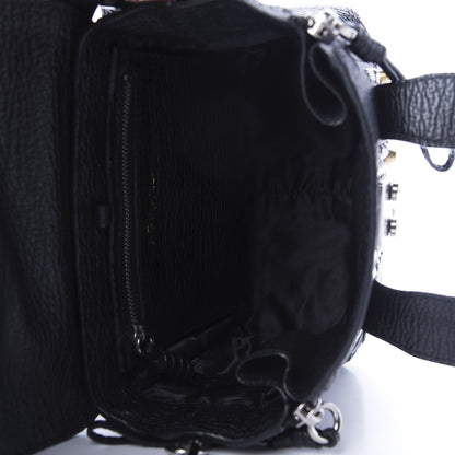 3.1 Phillip Lim 3.1 Textured Calfskin Shearling Studded Mini Pashli Satchel Black 5 of 8