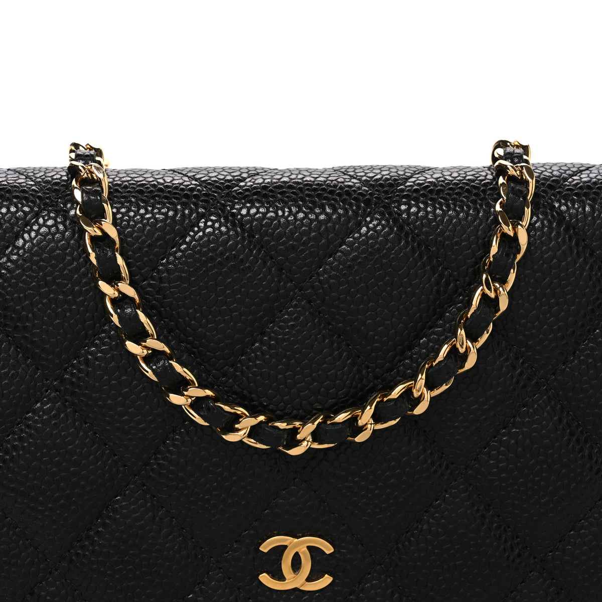 Chanel Caviar Quilted Wallet on Chain WOC Black 9 of 12