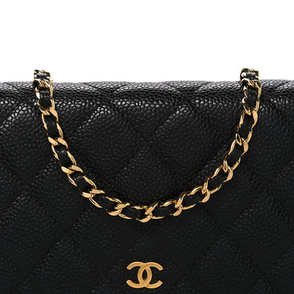 Chanel Caviar Quilted Wallet on Chain WOC Black 9 of 12
