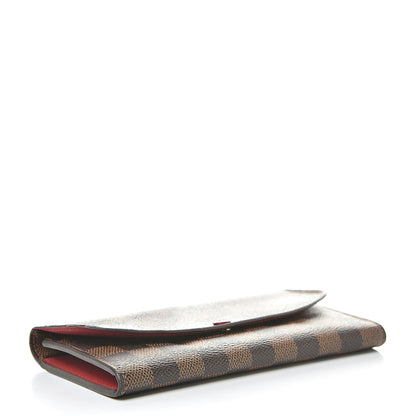 Louis Vuitton Damier Ebene Emilie Wallet Red 4 of 12