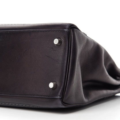 Hermes Taurillon Clemence Swift Ghillies Kelly 32 Black 7 of 14