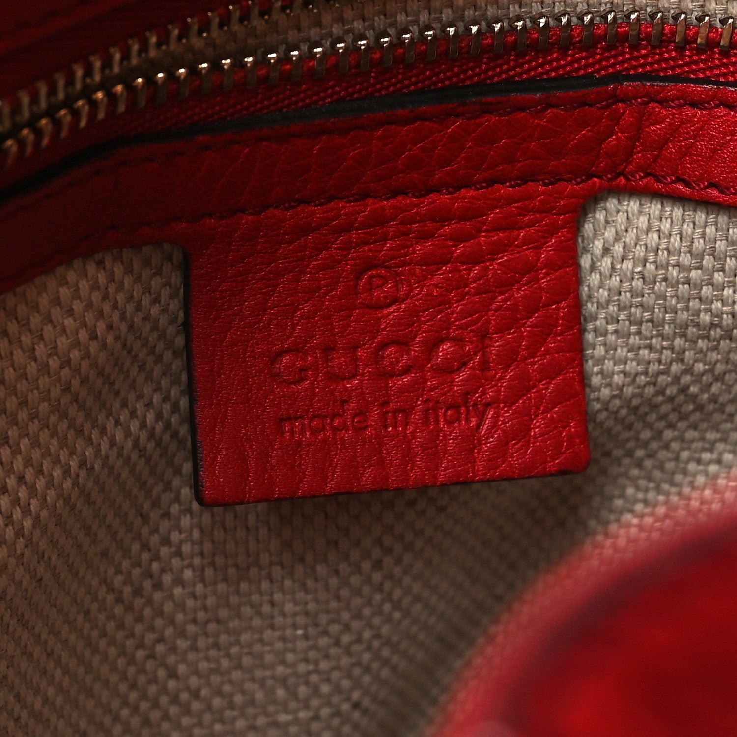 Gucci Cellarius Calfskin Medium Soho Chain Shoulder Bag Vibrant Red 6 of 10