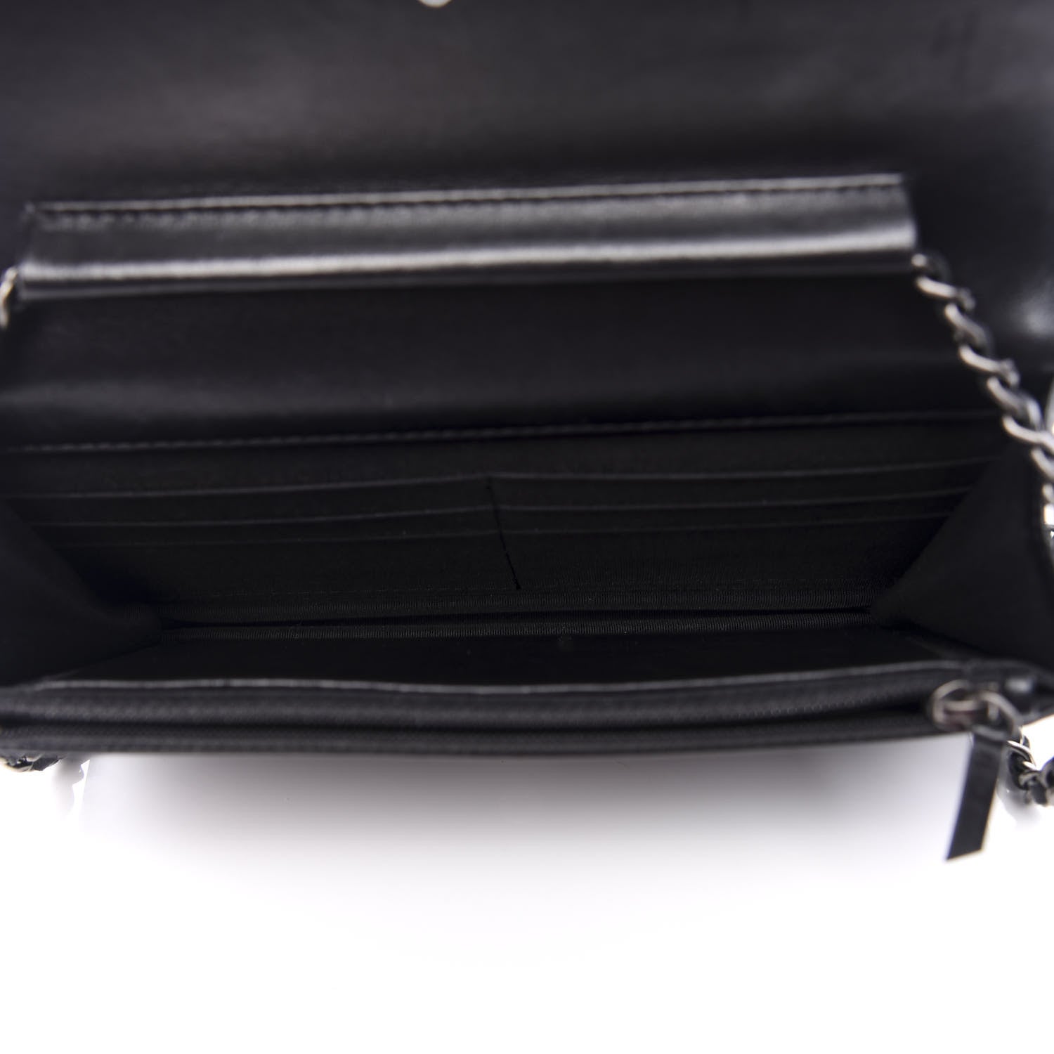 Chanel Lambskin Quilted Boy Wallet On Chain WOC Black 4 of 9