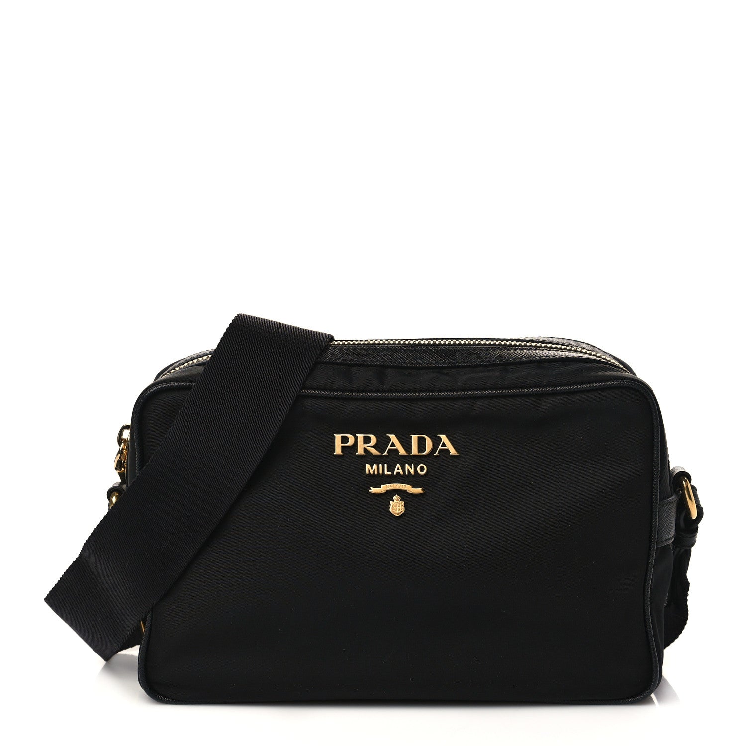 Prada Tessuto Nylon Soft Calf Camera Bag Black 1 of 9