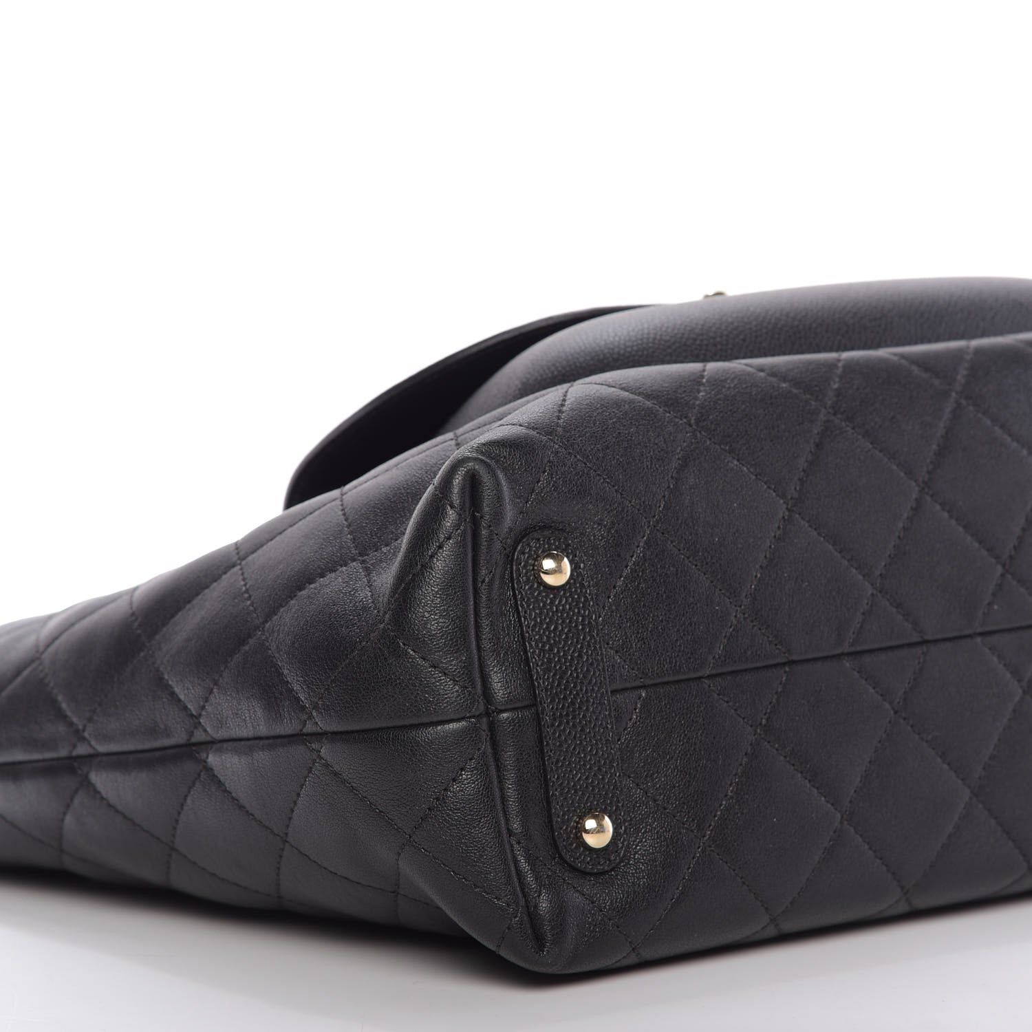 Chanel Sheepskin Caviar Quilted Large Shopping Tote Black 6 of 9