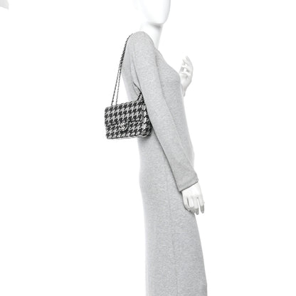 Chanel Satin Crystal Diamante Houndstooth Small Flap Black 2 of 11