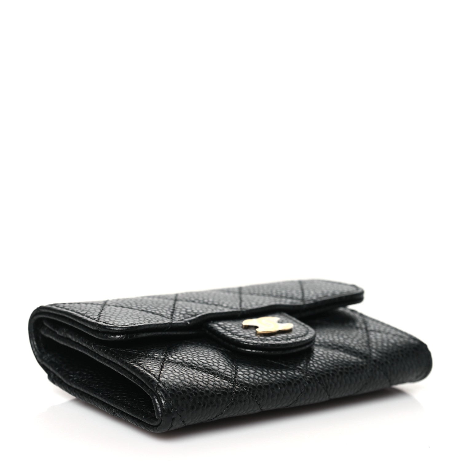 Chanel Caviar Quilted Flap Card Holder Wallet Black 4 of 10