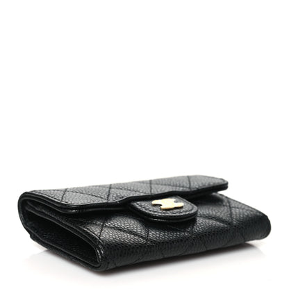 Chanel Caviar Quilted Flap Card Holder Wallet Black 4 of 10