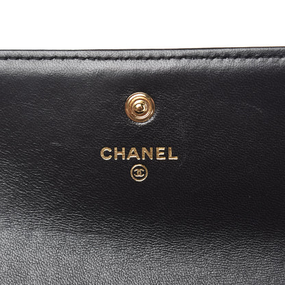 Chanel Lambskin Quilted Boy Flap Wallet Black 6 of 10