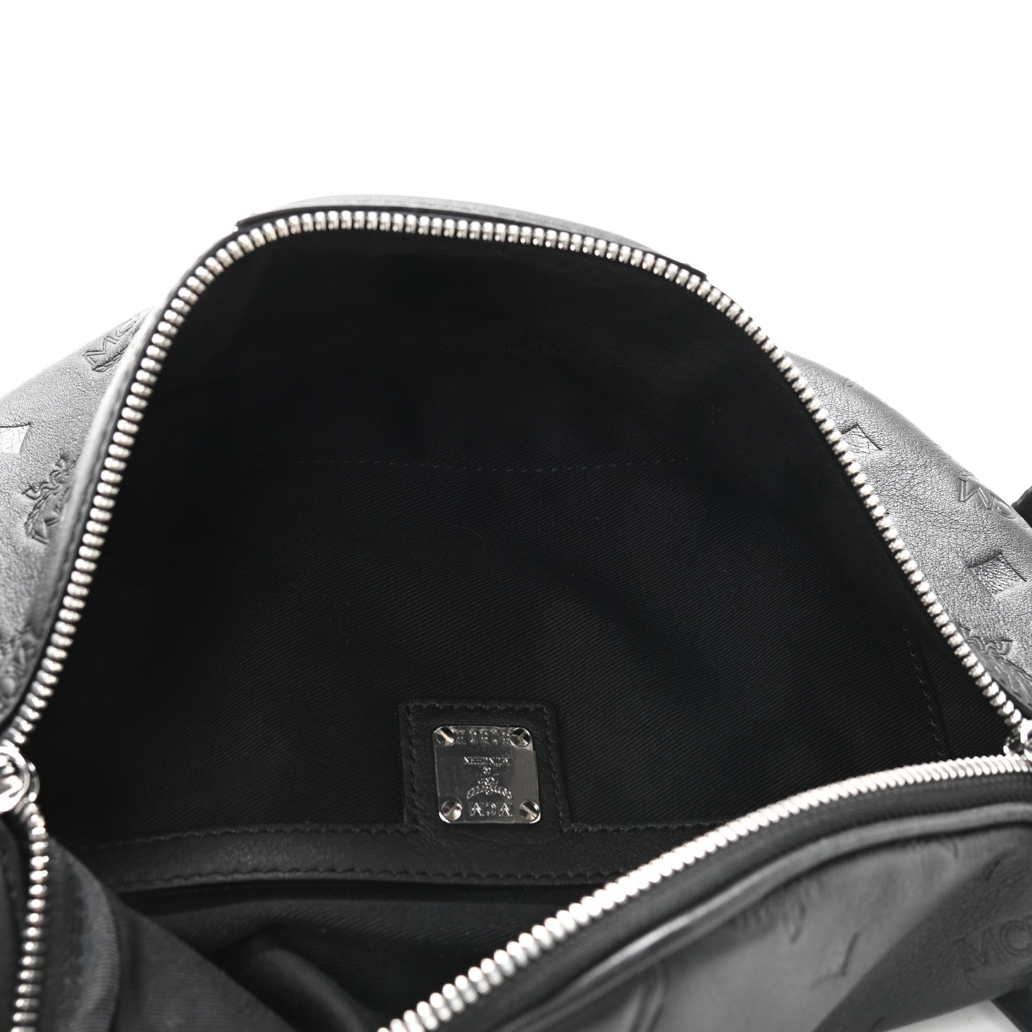MCM Calfskin Ottomar Monogram Fursten Belt Bag Black 7 of 9