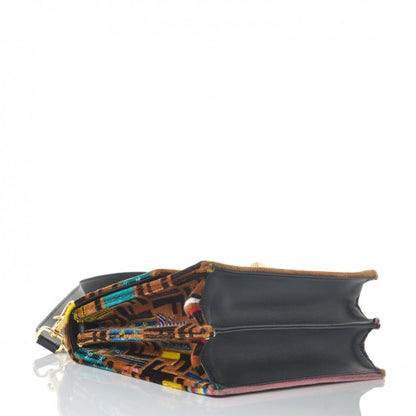Fendi Velvet Vitello Dolce Fun Fair Kan I Shoulder Bag Tobacco Multicolor Black 4 of 8