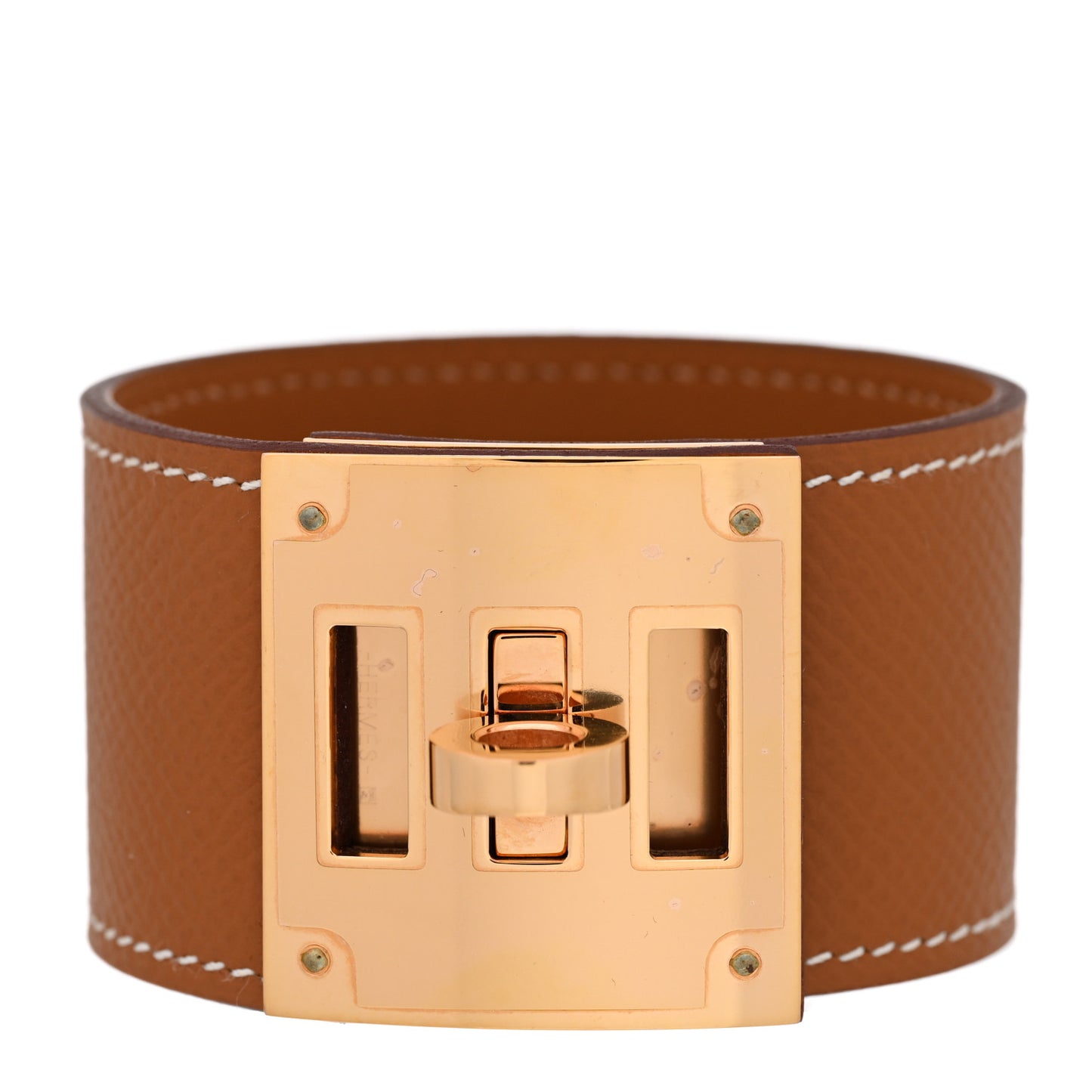 Epsom Kelly Dog Bracelet T3 Gold