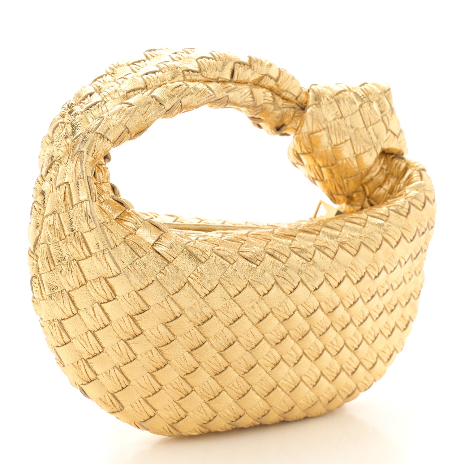 Bottega Veneta Metallic Nappa Intrecciato Mini Jodie Gold 3 of 10