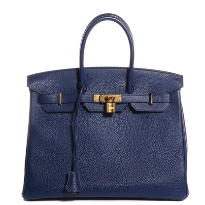 Hermes Taurillon Clemence Birkin 35 Bleu de Prusse 1 of 23