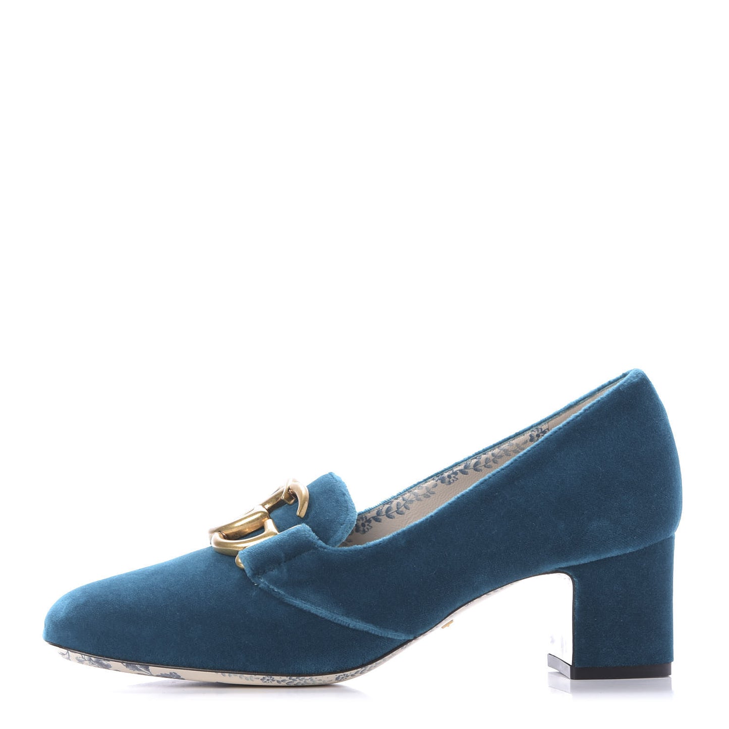 Softy Velvet GG Victoire 55mm Loafer Pumps 37.5 Pavone