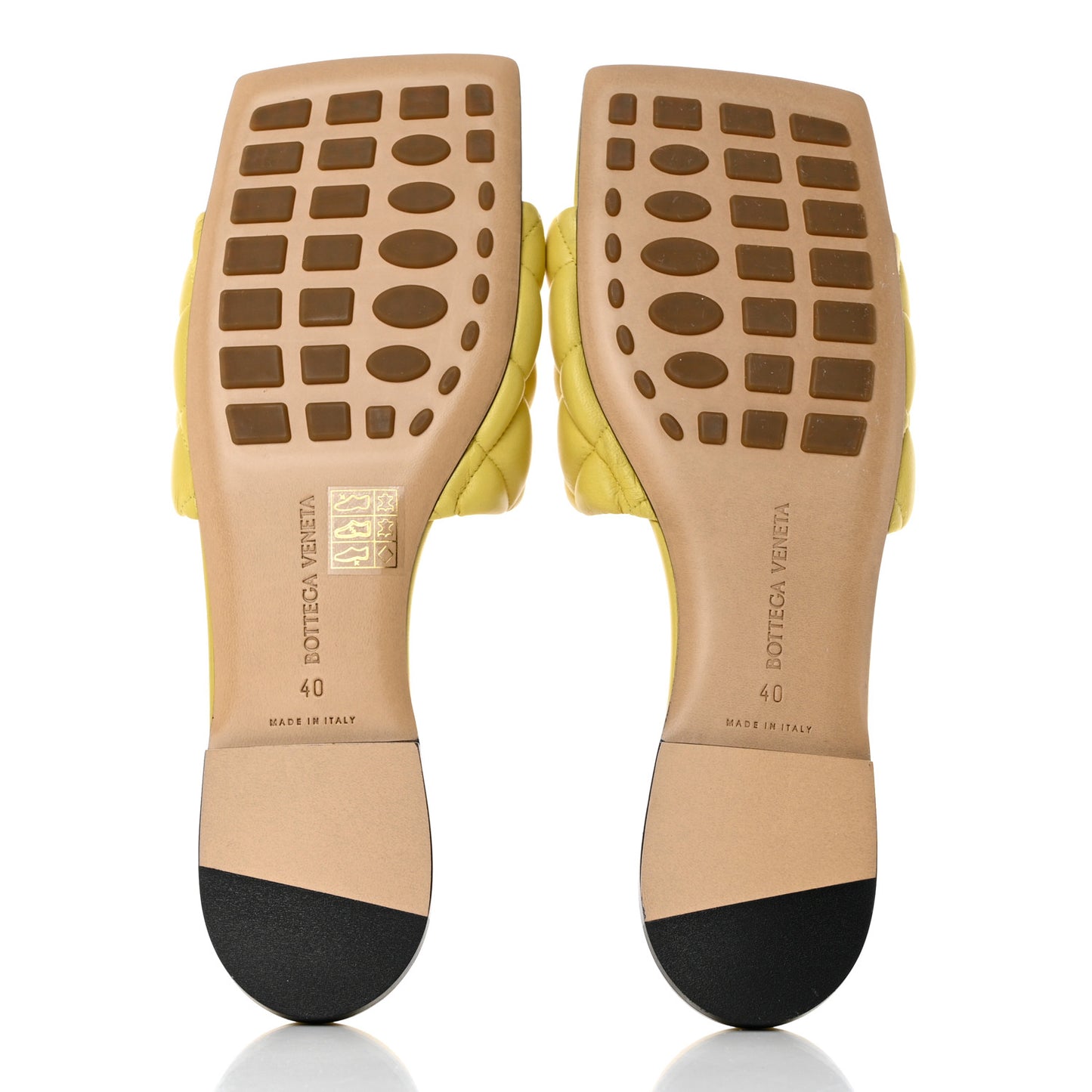 Nappa Matelasse Padded Flat Sandals 40 Pear