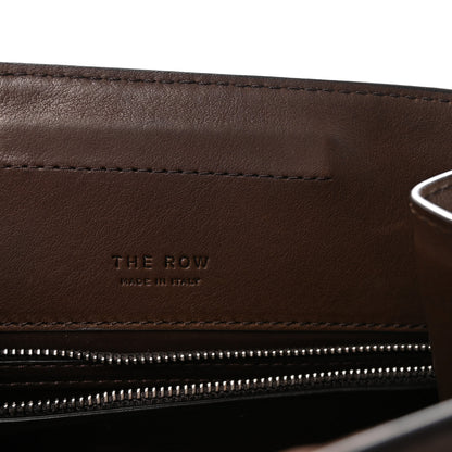 The Row Polished Saddle Calfskin Peggy Clutch Deep Brown 6 of 9