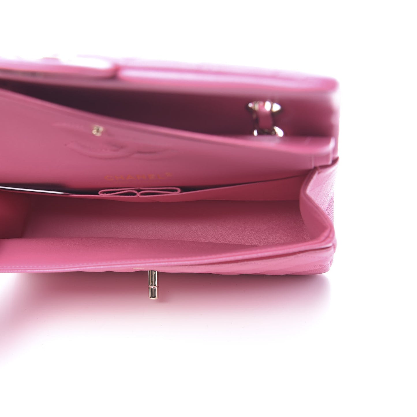 Caviar Quilted Small Double Flap Pink