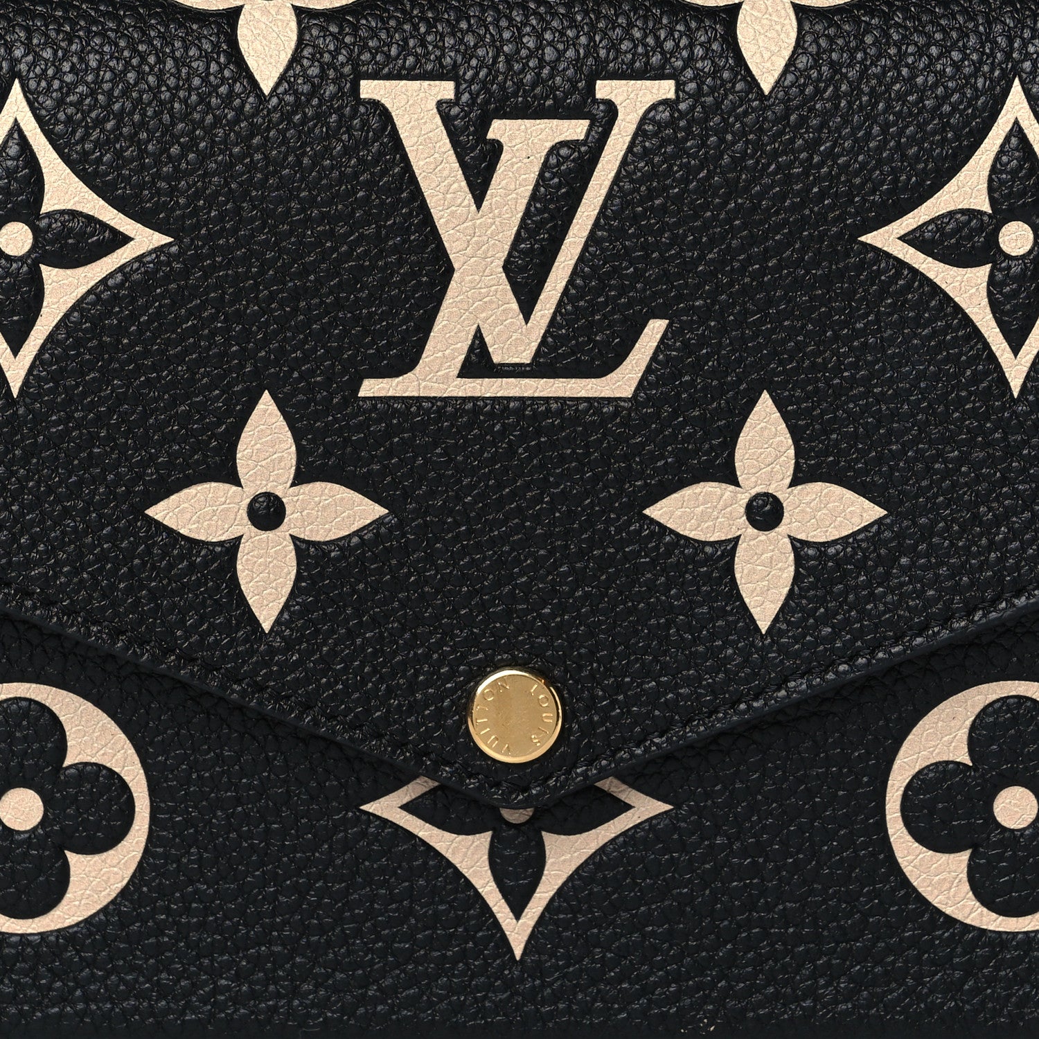 Louis Vuitton Empreinte Monogram Giant Felicie Pochette Black Beige 7 of 9