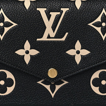 Louis Vuitton Empreinte Monogram Giant Felicie Pochette Black Beige 7 of 9