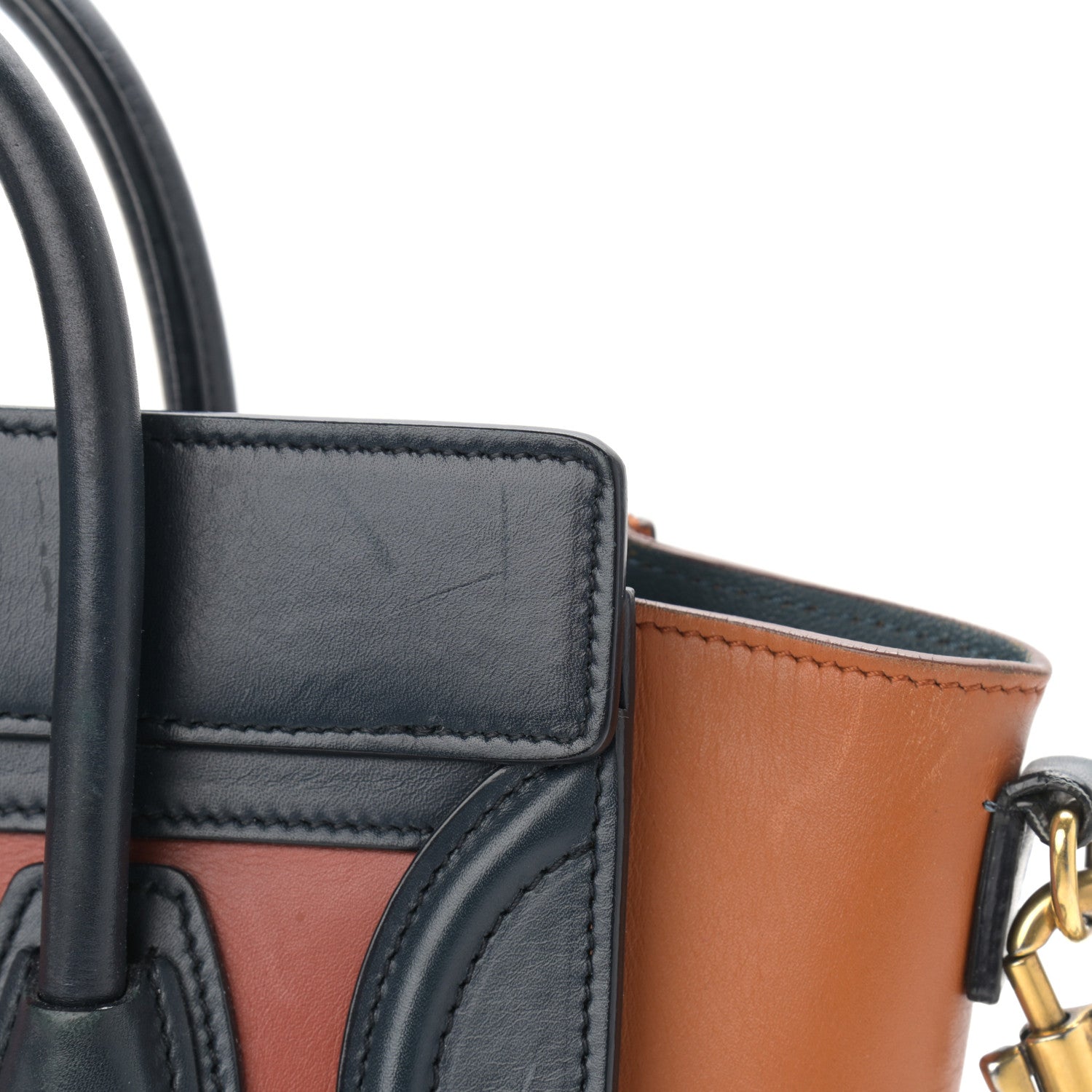 Celine Smooth Calfskin Nano Tri-Color Luggage Brick 11 of 13