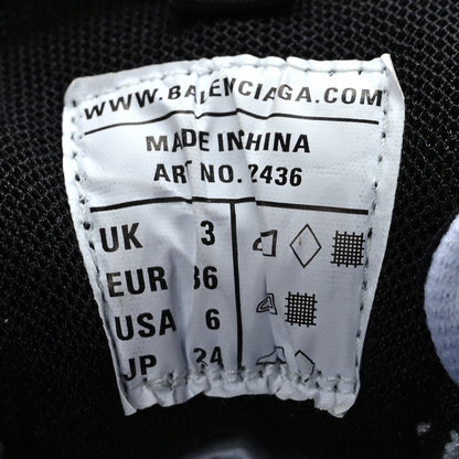 Balenciaga Rubber Fabric Bi-Color Womens Track Sneakers 36 White Black 7 of 7