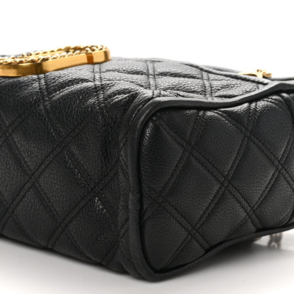 Marc Jacobs Grained Calfskin Quilted Double Stitched The Status Shoulder Bag Black 8 of 9