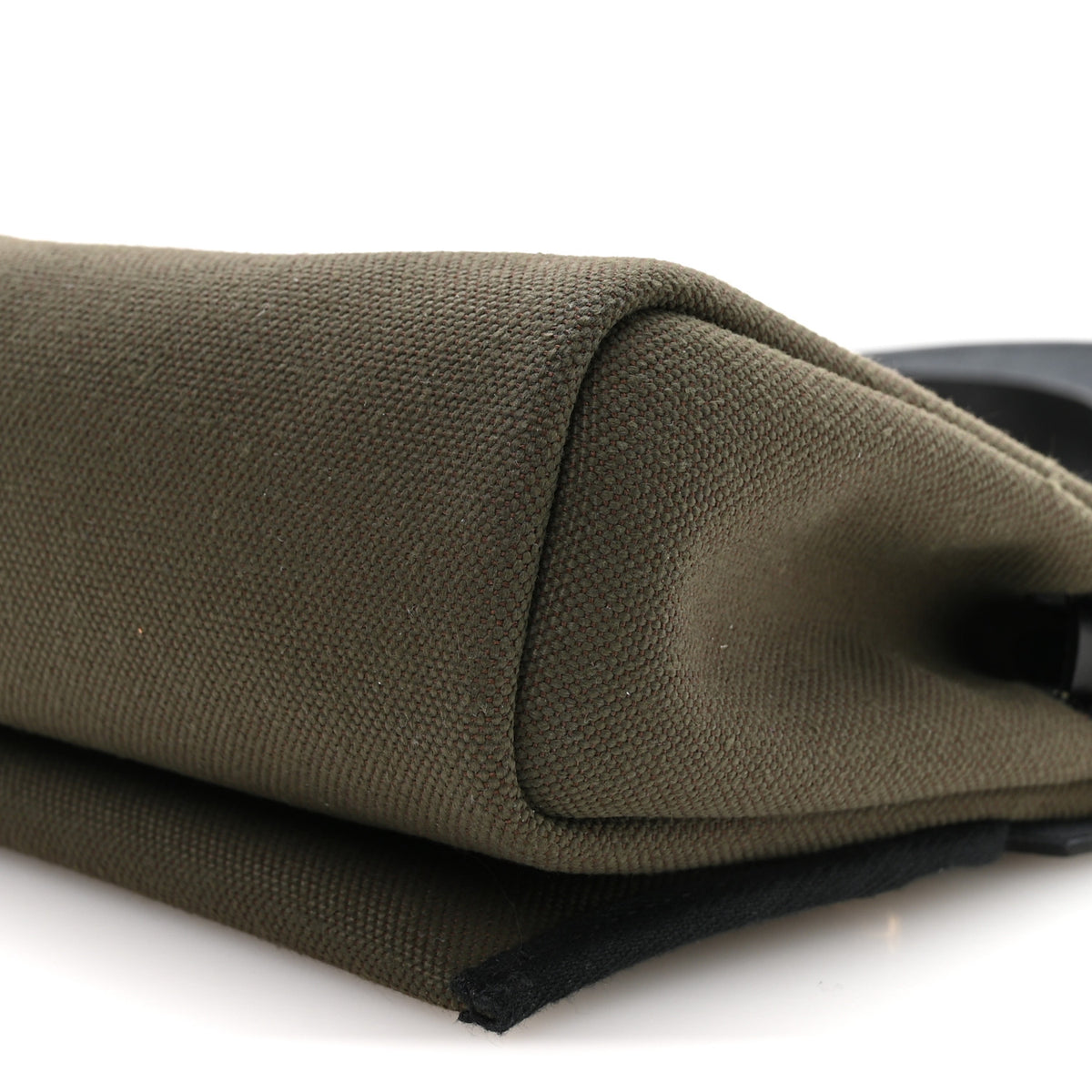 Hermes Military Toile Vache Hunter Herbag Zip Retourne 20 Vert Bronze Black 10 of 11