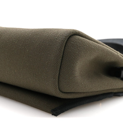 Hermes Military Toile Vache Hunter Herbag Zip Retourne 20 Vert Bronze Black 10 of 11