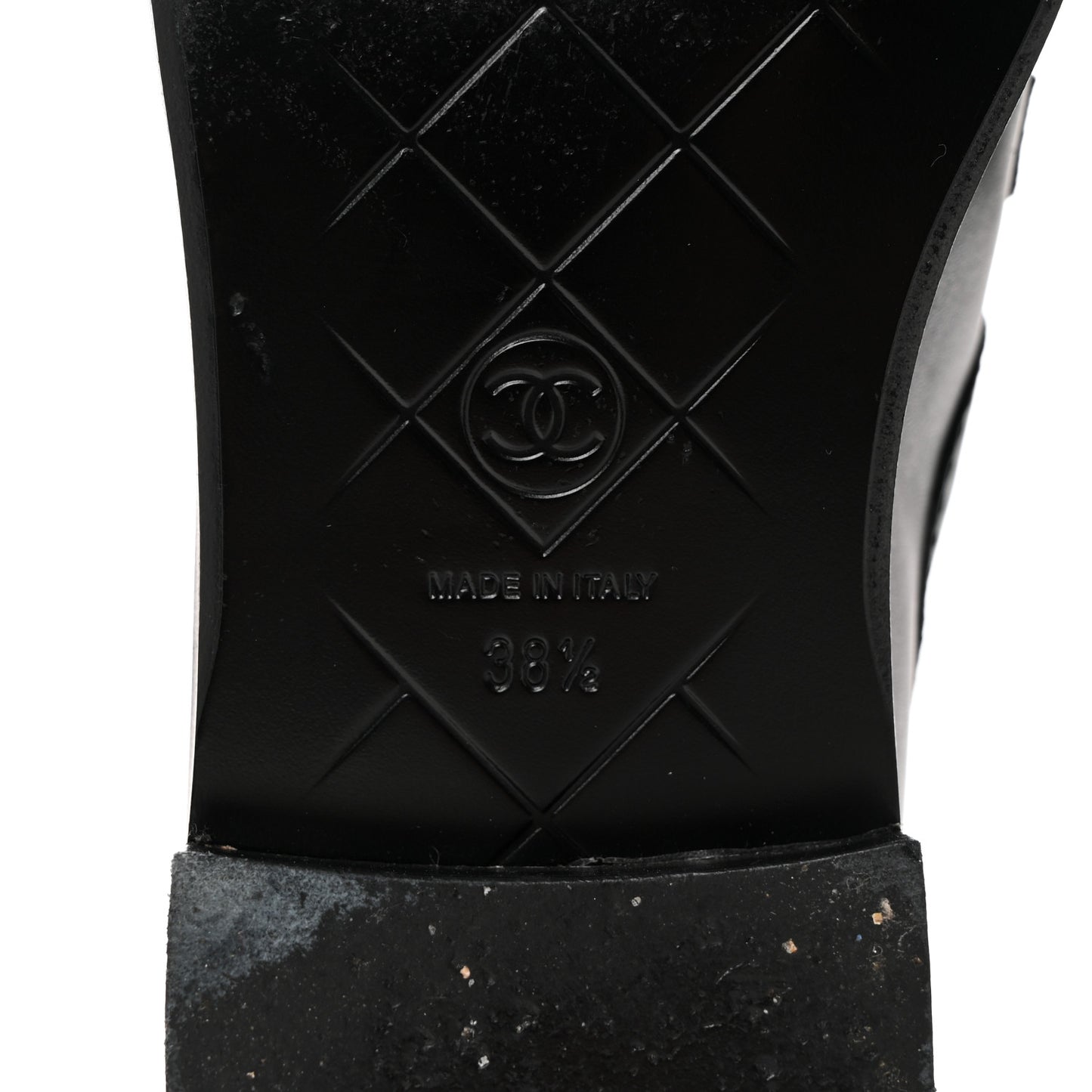 Lambskin Quilted CC Turnlock Loafers 38.5 Black