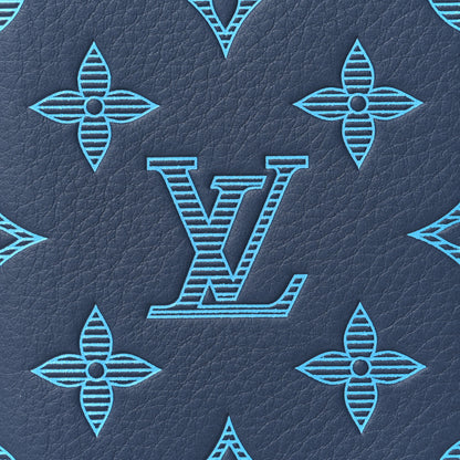 Louis Vuitton Calfskin Monogram Shadow Pocket Organizer Blue 7 of 7