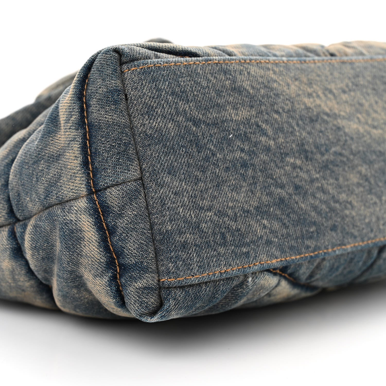 Saint Laurent Denim Quilted Small Loulou Puffer Monogram Chain Satchel Blue Cinnamon 9 of 11