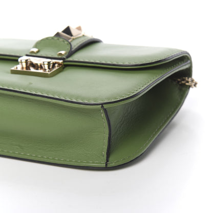 Valentino Garavani Vitello Small Glam Lock Rockstud Flap Green 8 of 10
