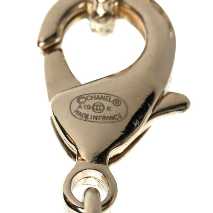 Chanel Resin Pearl Crystal CC Long Necklace Transparent Gold 5 of 5