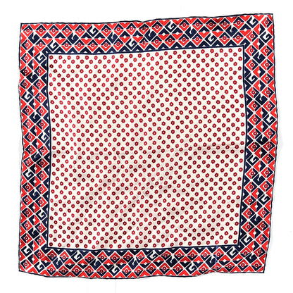 Gucci Silk Twill Plainmetric Square Scarf Ivory Blue 1 of 3