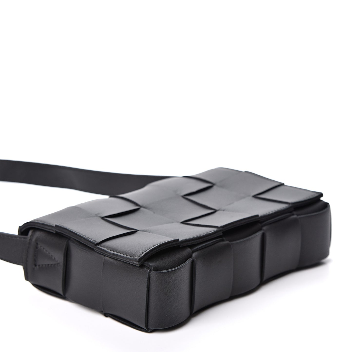 Nappa Maxi Intreccio Cassette Bag Black