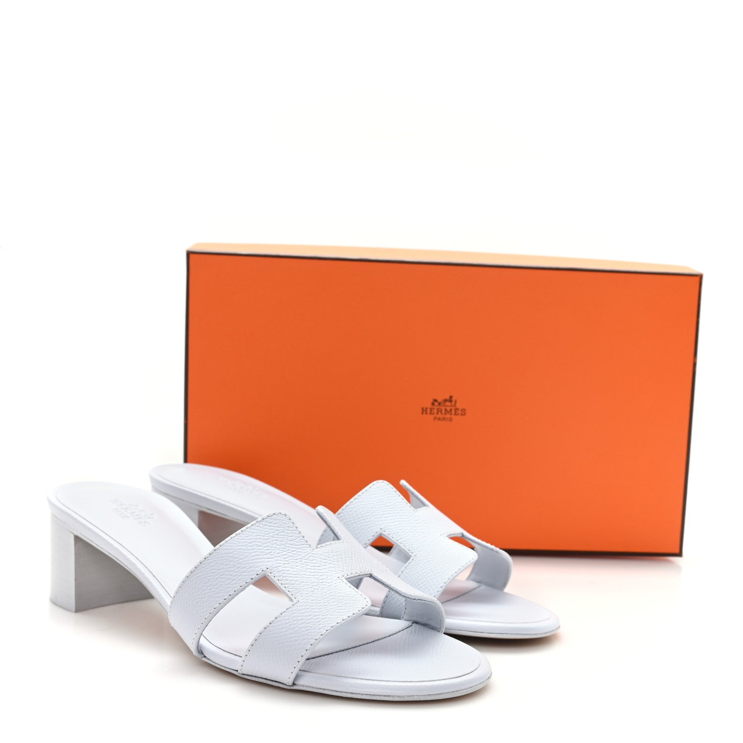 Hermes Epsom Oasis Sandals 37.5 Bleu Glacier 1810300 – FASHIONPHILE