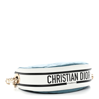 Christian Dior Lambskin Cannage Small Dior Vibe Hobo Bag Cloud Blue 4 of 10