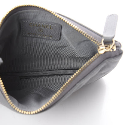 Chanel Caviar Quilted Small Cosmetic Case Grey 4 of 6