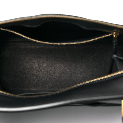 Celine Smooth Calfskin Medium Bi-Color Edge Shoulder Bag Black Navy 4 of 8