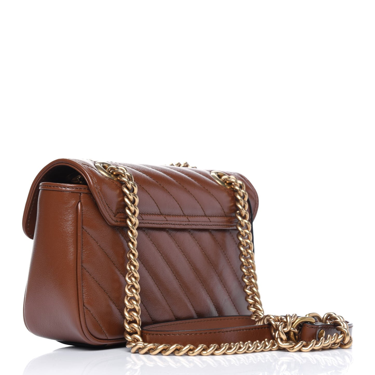 Azalea Calfskin Matelasse Diagonal Mini GG Marmont Shoulder Bag Cuir