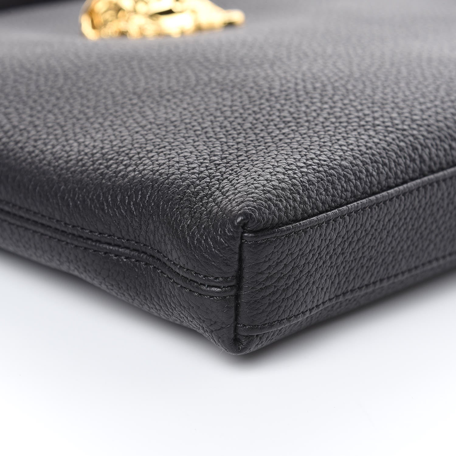 Versace Grained Calfskin Medusa Messenger Bag Black 8 of 8