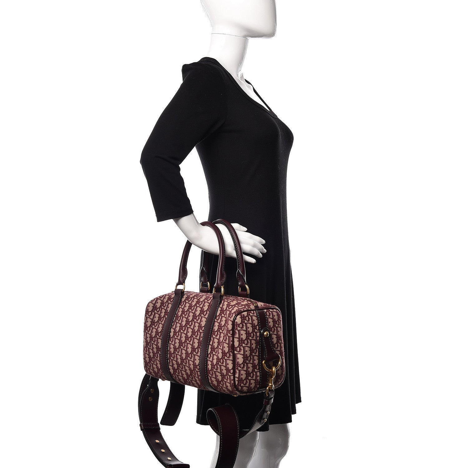 Christian Dior Oblique Boston Bag Bordeaux 2 of 10