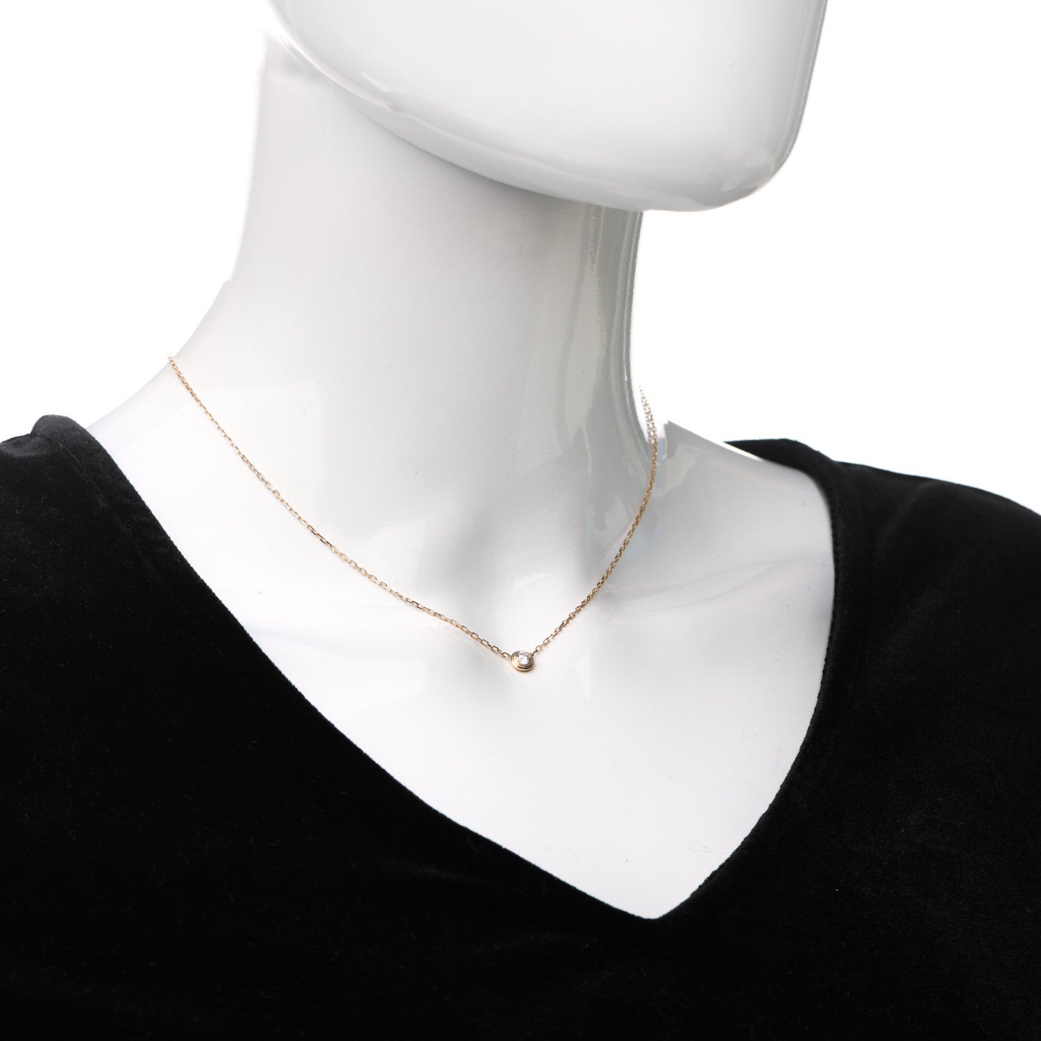 Cartier 18K Pink Gold Diamond LM D'Amour Pendant Necklace 2 of 6