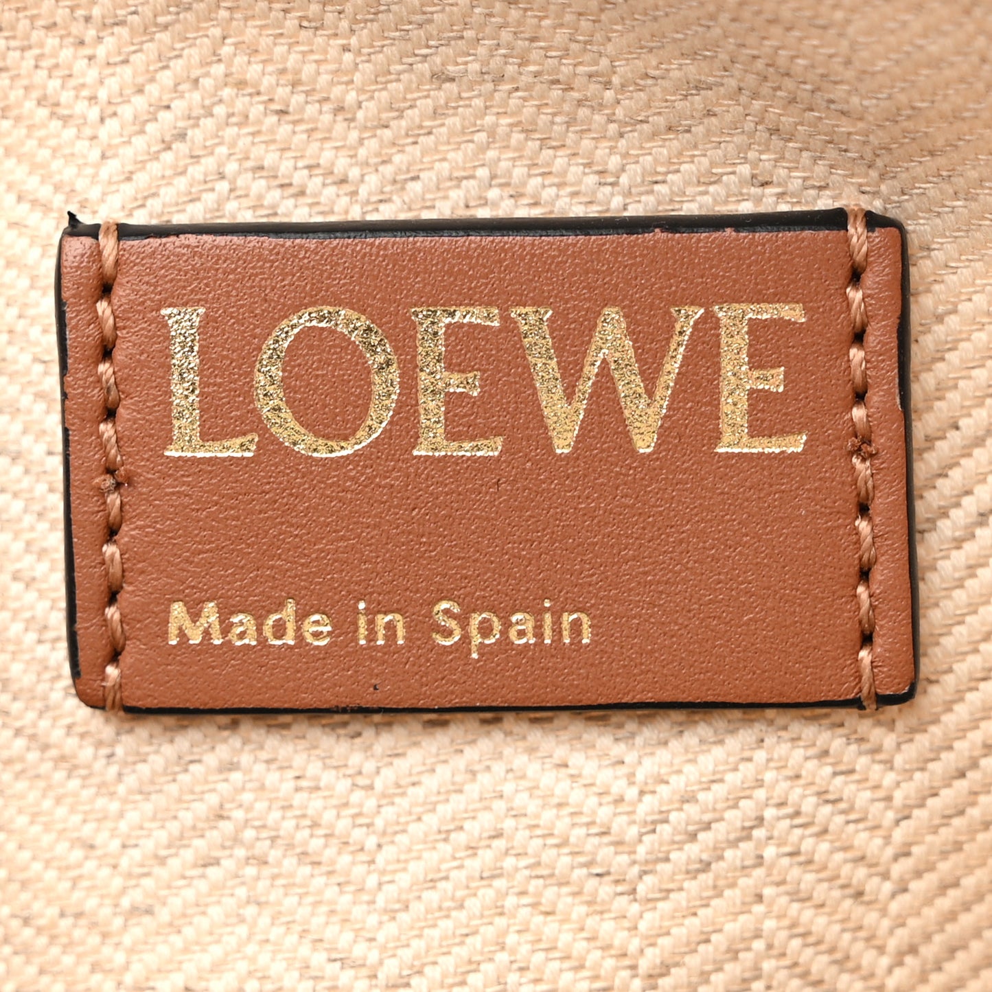 Jacquard Anagram Calfskin Pouch Tan